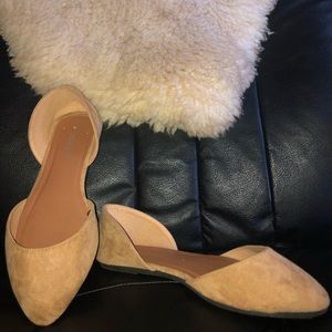 tan suede flats